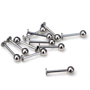 Labret Lip Piercing Jewelry 10Pcs 18G Ball Lip Ring Nose Ear Bar Stud Stainless Steel Piercing Body Jewelry Wholesale Drop Delivery Dhito