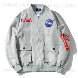 Herrenjacken NASA Baseballuniform Herren Herbstjacke Mode Fliegerjacke Mantel Große Größe Fat Boy Lose Jugend T231005 T231005