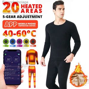 Women's Thermal Underwear 20 Areas Winter APP Heated Underwear Thermal Self Heating Jacket Women Men Tops Pants Motorcycle Jacket Mobile Phone ControlL231005