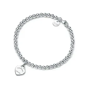 Charming Heart Shaped Designer Bracelet with Enhanced Sier Plating - Ideal Gift for Her, Perfect Souvenir