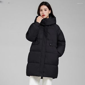 Mulheres Trench Coats Outono Inverno Casaco Mulheres Grosso Para Baixo Algodão Acolchoado Jaqueta Feminina Plus Size Casual Solto Puffer Overcoat Com Capuz Longo