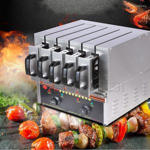 Elektriska ugnar 3 låda ugn kommersiell grillad spett grillmaskin vertikal infraröd rökfri rostare kebabutrustning 2400w