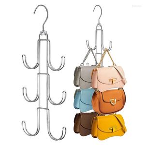 Hooks Pures Hanger Organizer för Closet 3-Pack Metal Holder Space Saving Bag Storage Hook Hanging Handväska Lätt att använda