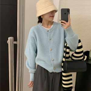 lantern Thick cashmere O-NECK Sweater Cardigans Women Autumn winter Casual long Sleeve Sweater For women Female Chic Jumpers 211103