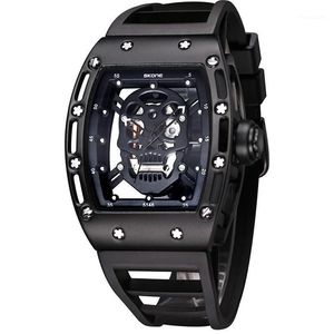 Wristwatches Men's Watch Skull Watches 30M Waterproof Wrist Night Luminous Quartz Casual Hollow298D