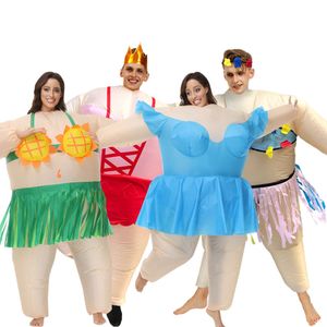 Mascot Costumes Mascot Costumes Funny Hawaiian Hula Suower Swan Lake Ballet Iatable Costume Halloween Masquerade Party Friends Party Wedding Gift