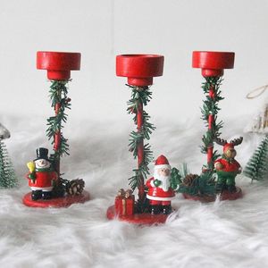 Candle Holders Christmas Candlestick Holder Iron Material Table Ornament Noel Decoration Supplies For Living Room Bedrooms