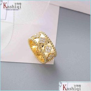 Jewelry Band Rings Jewelry Plated Kaleidoscope Mens Diamond Ring Men Sliver Womens Minority Gold Design Sense Of Fashion Simple Rose C Dhkfz