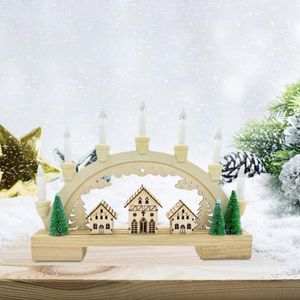 Christmas Decorations Holiday Atmosphere Light Ornament With Lights Village Houses Town Creative For Bedroom Decorative Ornaments
