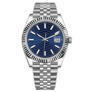 2022 watch Blue face Automatic Mens mechanical Watches Full Stainless steel traditional strap Super luminous waterproof wristwatch300p