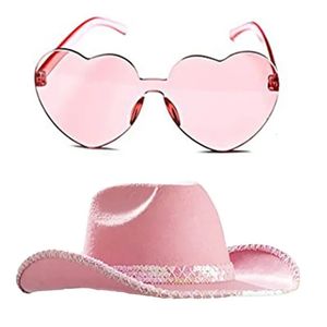 Skąpy brzegowe czapki 634C Cowboy Pink Fedoras Hat Cowgirls Outdoor Casual For Women 231005