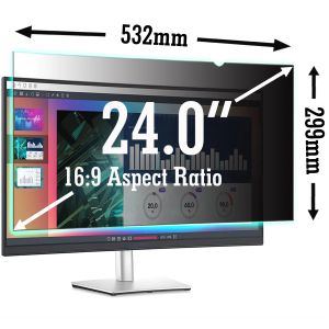 24inch Widescreen 532mmx299mm Anti Peep Anti Glare Privacy Filter Protective Film for Screen Guard Computer Monitor protectors