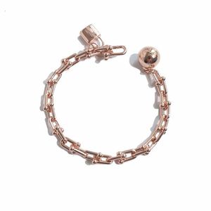 High Edition Lock Charms łańcuchy twardych Braceletów Ukończone bransoletka urok Mothers 'Day Dail 18k złota projektant klejnot217i