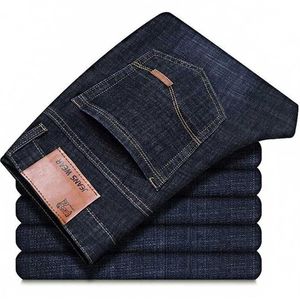 Men jeans vårklassiker vintage rak lös casual denim byxor affärsarbete bekväma överdimensionerade jeans byxor 211029301x