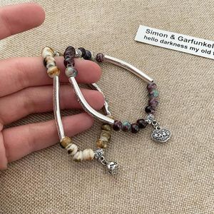 Braccialetti a maglie in ceramica di colore in rilievo femminile di lusso di nicchia squisito di alta qualità fidanzate coppia regolabile gioielli di moda Dropship