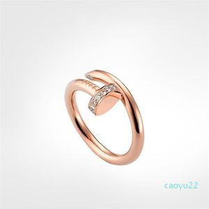 2021 designer rings classic luxury designer jewelry women rings nail ring Titanium steel Gold-plated Never fade Not273G