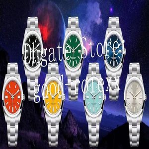 7 Farben 41mm Uhr Herren Wasserdichte Uhren Silber Gelb Schwarz Blau Grün Rot Zifferblatt Automatik Cal 3230 EW 904L Stahl Herren 124300 Et166G