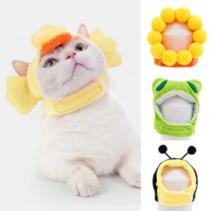 Abbigliamento per cani 1 pezzo Cappello per animali domestici Copricapo simpatico cartone animato Costume cosplay Accessori a forma di animali adatti per gatti di piccola taglia 230928