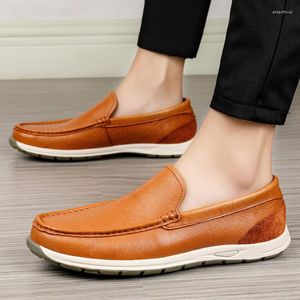 Casual Shoes Men Fashion Black Cow Leather Designer Sneakers Italian Moccasins Breattable Driving Zapatos Hombre