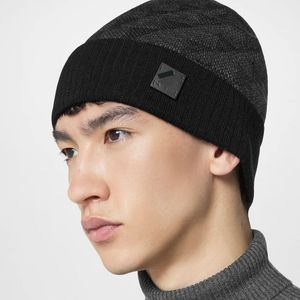 Men Brand Beanies Wool Grids Designer Snow Cap For Winter Black Grey Cute Women Warm Skull Caps