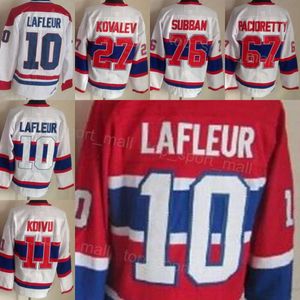 Män retro hockey 10 Guy Lafleur Jerseys CCM 11 Brendan Gallagher 27 Alex Kovalev 31 Carey Price 67 Max Pacioretty 76 PK Subban 16 Henri Richard Vintage Classic Pensionera