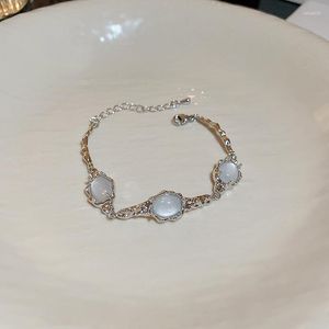 Link Bracelets 2023 Korean Oval Irregular Resin Bracelet Elegant Fashion Simple Women's Jewelry