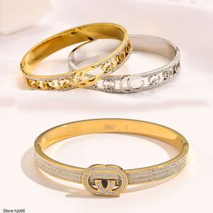 Designer Bracelet Bangle Wholesale Classic Women Luxury Crystal 18k Gold Plated Stainless Steel Wedding Lovers Gift Jewelry Zg1463 Pw7r E0zs