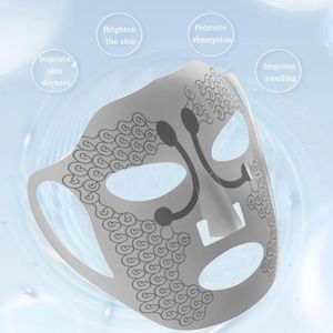 Ansiktsvårdsenheter Elektronisk mask som laddar massageenhet mjuk gel ansiktsmassager mask skönhet anti rynka elektronisk fuktgivande ansiktsverktyg 230928