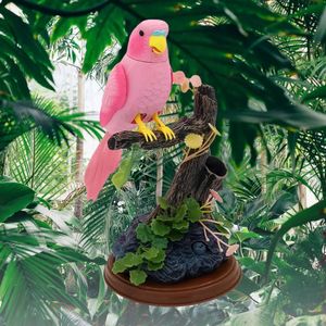 Brinquedos de inteligência Bateria elétrica operada pássaros brinquedos simulados indução controle de som ativado por voz papagaios falantes em movimento animais de estimação 230928