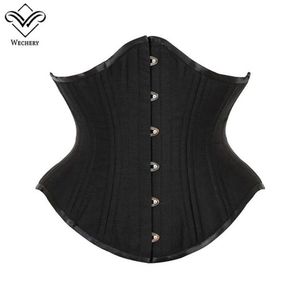 Lace Up Waist Trainer Control Cinchers Women Wide Girdle Back Support Steel Boned Underbust Corset Tops Slimming Reducing Belts H1226A