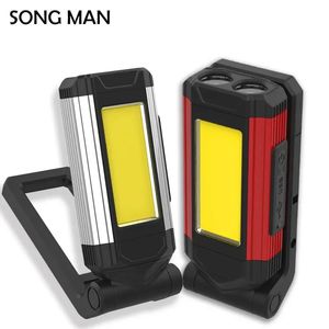 Gadżety zewnętrzne przenośne super jasne 5W Cob Typec USB ładowna magnetyczna podstawa samochodu naprawa LED Workshop Light Work Produkt Lantern Produkt 231005