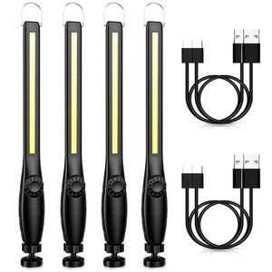 Lanternas portáteis COB LED Lanterna Magnética Luz de Trabalho USB Recarregável Tocha Gancho Lanterna Inspeção Camping Lâmpada de Reparo de Carro 231005