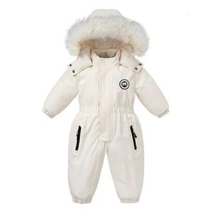 Down Coat -30 Winter Baby Clothes Thicken Warm Romper plus fleece Jumpsuit Snowsuits Girl Boy Hooded Jackets Ski Suits Kids Coat Outerwear 231005