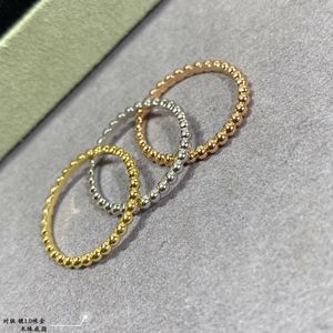 Винтажные кольца Van Perlee, брендовый дизайнер, три цвета, медная цепочка из бисера, очаровательное обручальное кольцо для невесты с коробкой, подарок на вечеринку