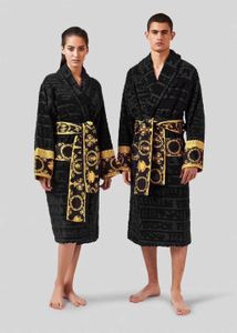 Men's plus size Outerwear & Coats High Quality Cotton Men Women Bathrobe Sleepwear Long Robe Designer Couples Nightgown Winter Warm Unisex Pajamas 8 colors
