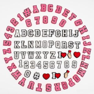 Charms Charms Clog Lettere e numeri Pvc Lettera Confezione Numero Scarpe Sandalo Bracciale Polsino Decorazione Per adolescenti Ragazzi Ragazze Uomo Woma Dhqy4