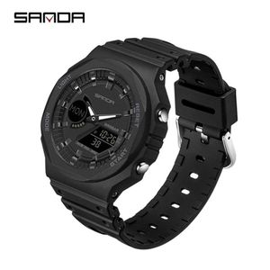 SANDA повседневные мужские часы 50 м водонепроницаемые спортивные кварцевые часы для мужчин наручные часы цифровые G Style Shock Relogio Masculino 2205202a