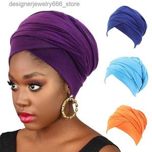 Akcesoria do włosów Nowy Kobiety stały kolor bawełniany magiczny turban hidżab głowa głowa extra długa rurka indyjska głowa szalik