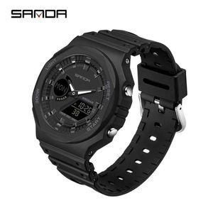 SANDA Casual herren Uhren 50M Wasserdicht Sport Quarzuhr für Männer Armbanduhr Digital G Stil Schock Relogio Masculino 2204306M