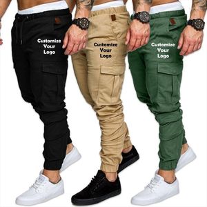 Мужские брюки-карго с логотипом и большим карманом, весенне-осенние повседневные спортивные штаны в стиле хип-хоп, уличная одежда, мужские брюки для бега своими руками