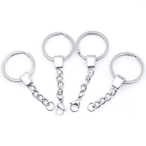 Keychains 1pcs Stainless Steel Keyring Keychain Split Ring Key Holder Rings Women Men DIY Chains Accessories