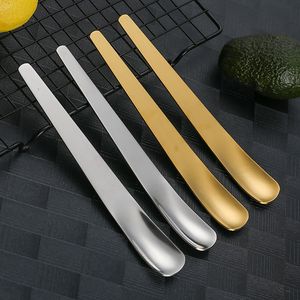 Coffee Spoon Stainless Steel Flat Spoon For Dessert Small Ice cream spoon Dessert spoon Mixer Stirring Bar Spoon Kitchen Tableware