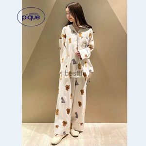 Women's Sleep Lounge Gelato Pique Pajamas Set Ladies Room Wear Lounge Wear Pijama Cotton MODALL231005