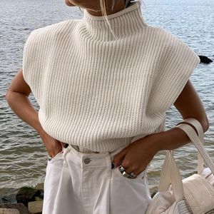 Kobiety swetry kobiety seksowne golf z krótkim rękawem sweter jesienny zima solidne kolory dzianinowy top elegancki sweter swobodny topy