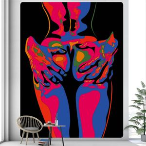 Гобелены Абстрактная женщина психоделическая сцена Мандала домашний декор художественный гобелен хиппи бохо Таро красивая стена комнаты 230928
