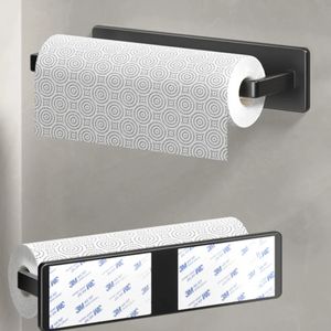 Uchwyty papieru toaletowego uchwyt papierowy kleja aluminium biały czarny szary mocowanie ścienne kuchnia szafka łazienka stojak na toaletę papierowy ręcznik Tkanka Włocien Tkanki 230927
