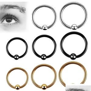 Nose Rings Studs Open Stainless Steel Nose Hoop Rings Ear Cartiliage Tragus Earrings Segment Piercing Body Sexy Jewelry Wholesale Dr Dh9Qj