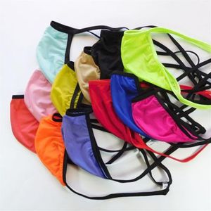 MENS SEXY POSERING THONG POUCH Triangle Back G7992 Stretchy Soft Silky Semi C Thru SMRED MAST3038