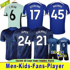 23 24 CFC NKUNKU Soccer Jerseys N.JACKSON Kids Kit Player Version ENZO PULISIC STERLING JAMES KOULIBALY HAVERTZ FOFANA Football Shirt