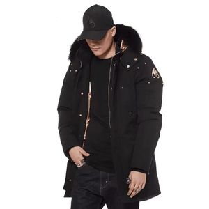 Men s Down Parkas 2023 Cotton Hooded Winter Jacket For Men Coat Heavy Hair Long Päls krage man tjock parma varma kvinnor s jackor 231005